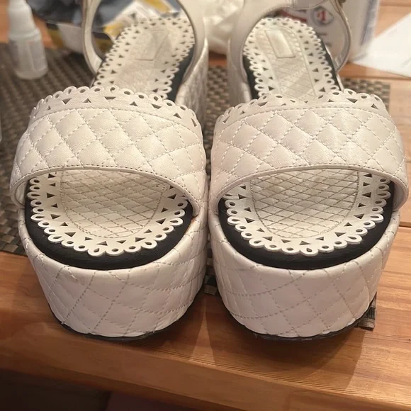 100% Authentic Chanel Quilted Platform Sandals - Picture 6 of 11